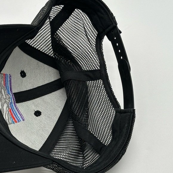 EUC Patagonia Mesh Canvas Patch Sunset Mountain Logo netplus Trucker Vintage Hat - Picture 5 of 6